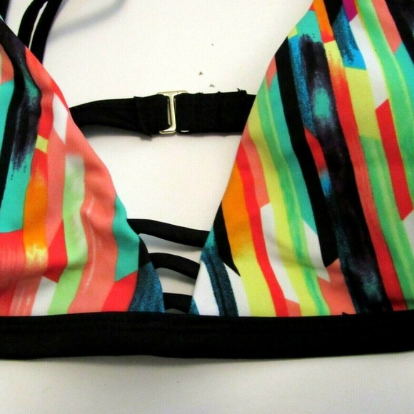 Xhilaration Multicolor Striped Bikini Top - Picture 5 of 5